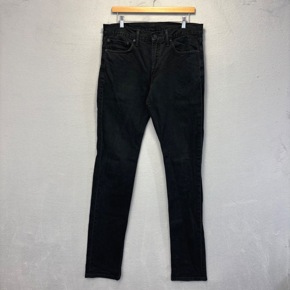 Levi's 511 Slim Jeans Mens 34x38 Black Stretch Denim Pant Classic